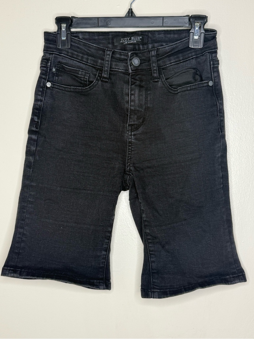 Judy Blue Black High Rise Stretch Bermuda Denim Shorts Size S